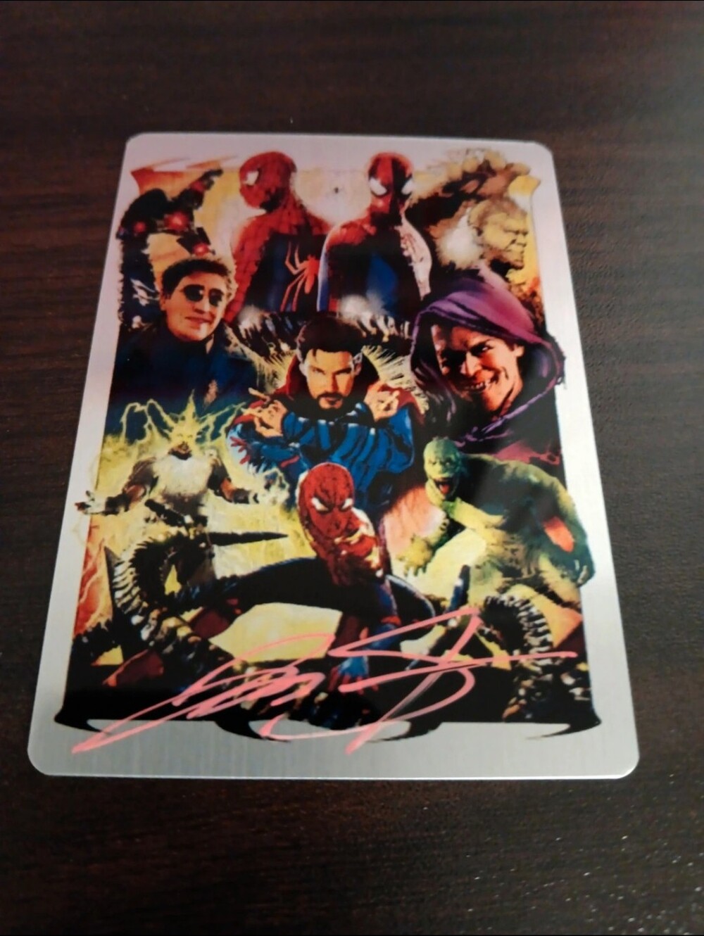 Spiderman and Villains James St. Art Metal Card Signed with COA